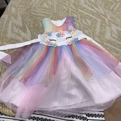 Unicorn Dress Girls Size 5t