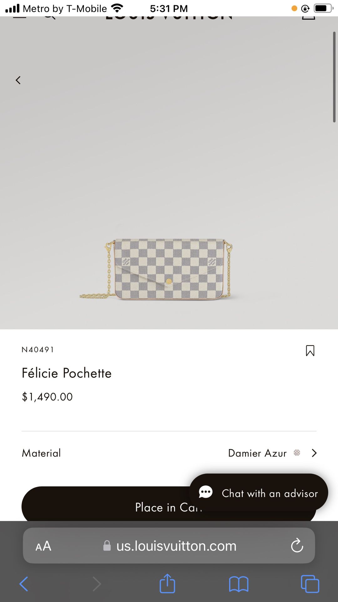 Louis Vuitton Felicie Pochette Damier ebene - Branded Line