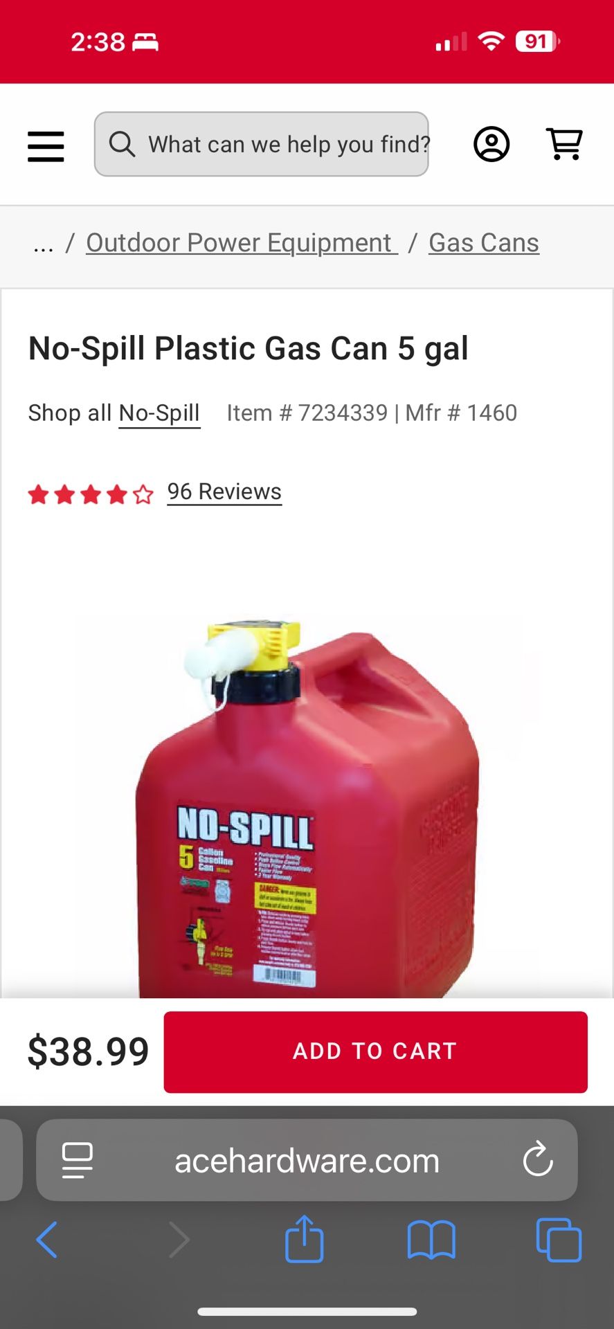 No Spill Plastic Gas Cans (2)