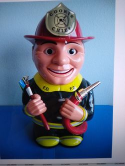 Fireman Talking Cookie Jar Adorable