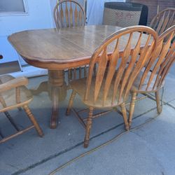 Wood Kitchen Table With Wood Chairs 