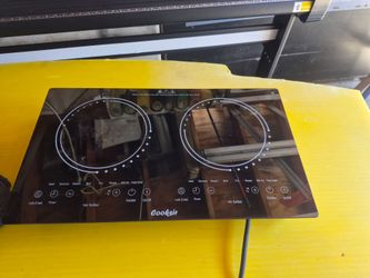 2 Burner Ceramic Hob with Socket, Portable and Built-in, Infrared Heat, 3600 W, 60 cm, Ceramic Glass Panel, Child Safety, Timer
