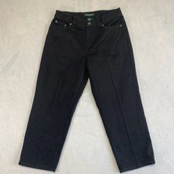Ralph Lauren Jeans Company Women's Size 2 Black Classic Straight Low Rise