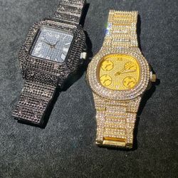 Sporty Black Ice And Yellow With White Ice Lab Resizable rich money, celebrity pieces set of two