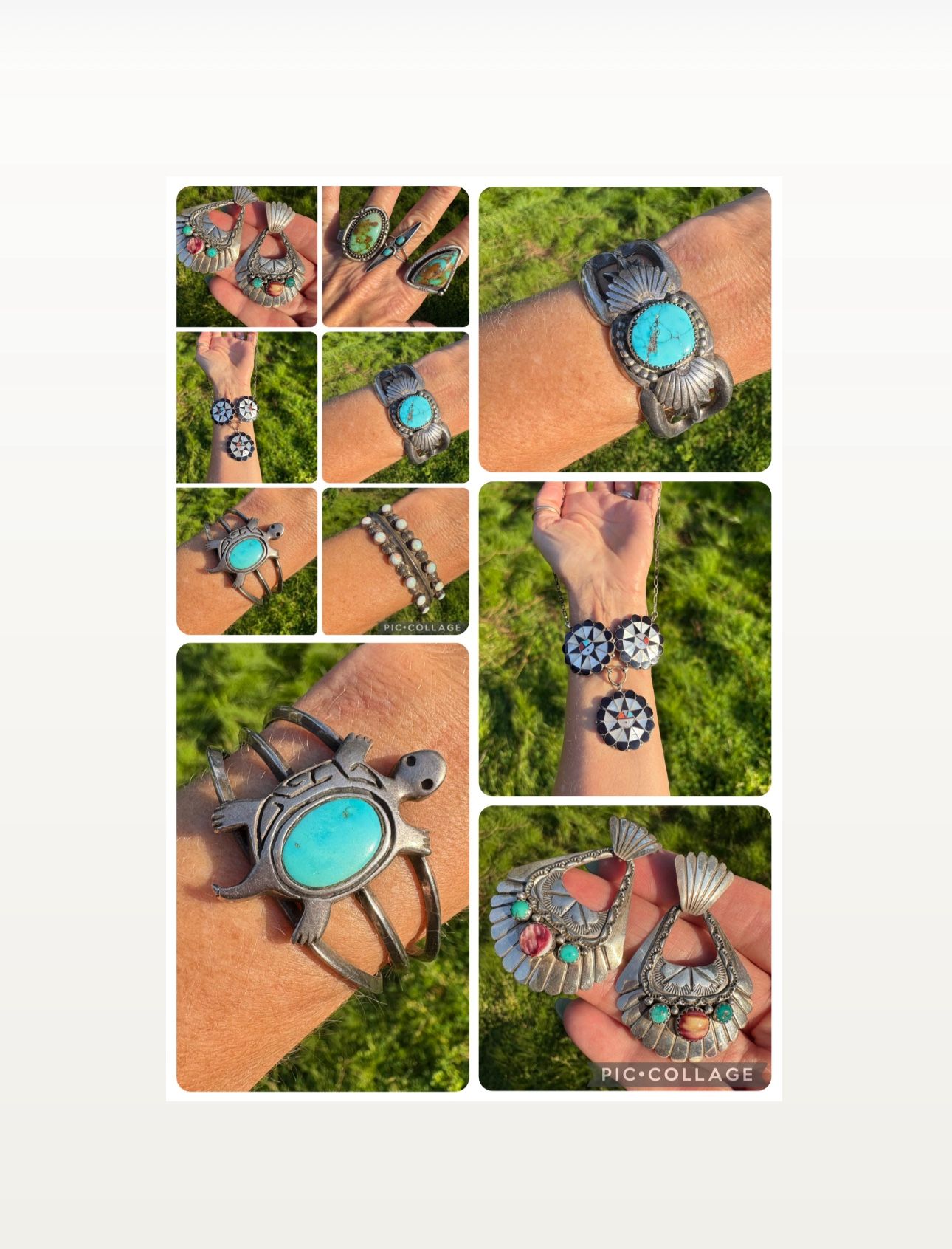 Sterling Turquoise Opal Onyx And More Bracelet Necklace Bundle