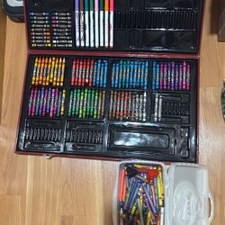 Coloring, pencil coloring crayons with box a lot of of them, Crayola
