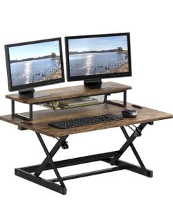 SHW Desk Riser 2023 Sit to Stand Riser Workstation