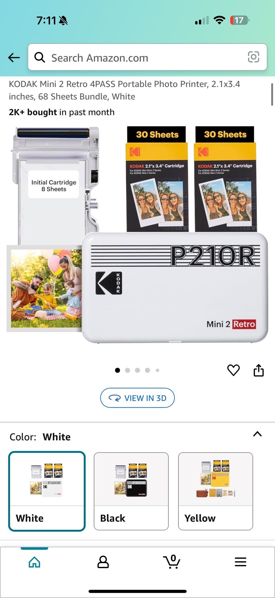 New! Photo printer and 68 extra sheets