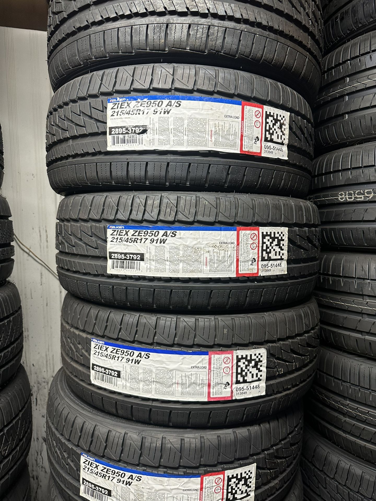 215/45/17 Falken ZIEX ZE950 - New Tires $115 EACH TIRE/ CADA