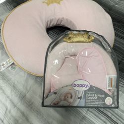 Boppy Nursing Pillow And Head and neck support in pink