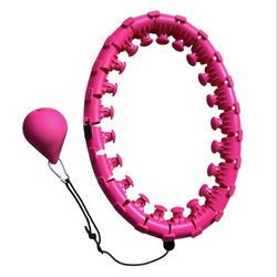 Weighted Pink Hula Hoop for Workout and Help Weight Loss.
