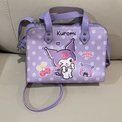 Purple Kuromi For Kids. Small And Long Strap Attached To Purse.