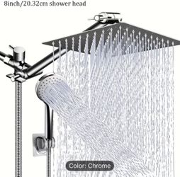 Modern Luxury Shower Head, 8 Inch Shower Head With Handheld Spray