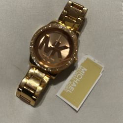 Rose gold MK Watch 