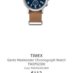 Timex Gents Weekender Chronograph Watch