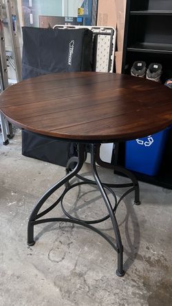 Wood Adjustable Height Dining Table
