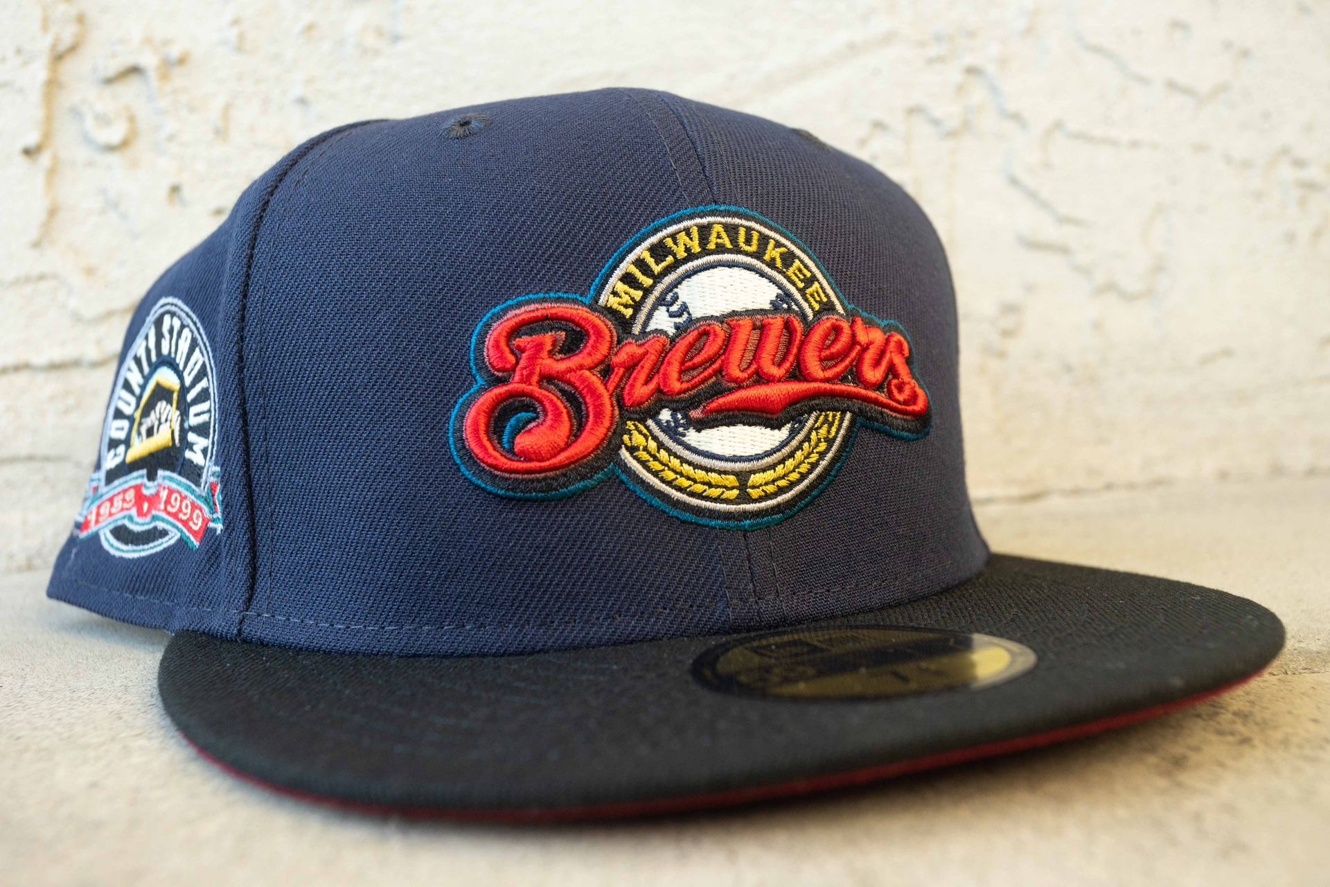 Milwaukee Brewers 59FIFTY New Era Navy Fitted Hat 7 5/8