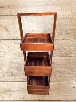 Wooden tiered stand