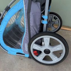 InStep Bike Trailer for kids 2 seater, blue