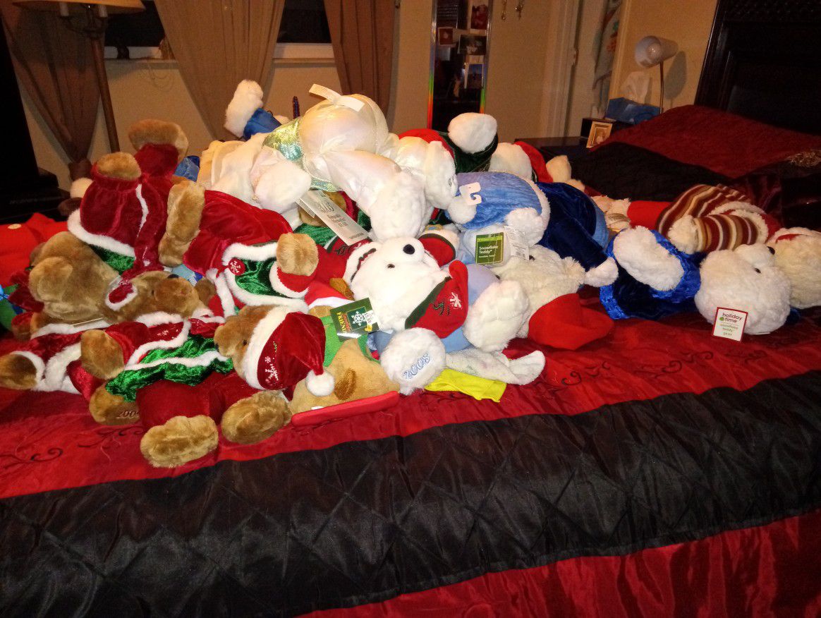 26 Holiday Teddy Bears. From 2000 To 2015..
