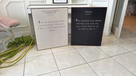 Disney Peter Pan quoted frame art