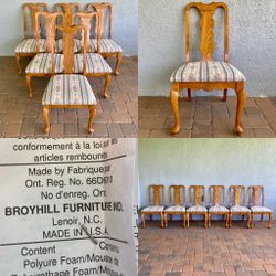 Broyhill Oak Dining Set | Queen Anne Chairs | Broyhill Chairs | Oak Dining Chairs | Wood Chairs