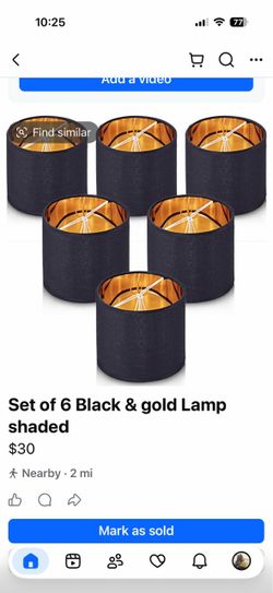 Brand new set of 6 lamp shades