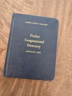 1959 Pocket Congressional Directory with JFK photo