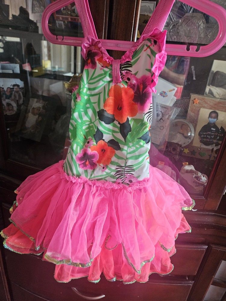 Cute Pink And green Little Dress