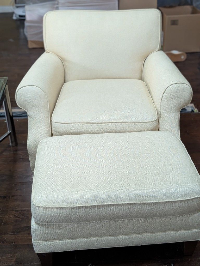 Bernhardt Downfilled Addison Chair And Ottoman