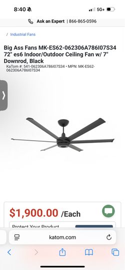 72” Outdoor Ceiling Fan Open To Offers