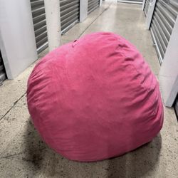 Large Pink Bean Bag Chair - Super Soft & Comfy