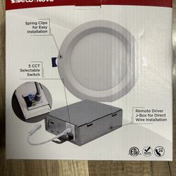 Ceiling LED LIGHT. Satco - S11872 - 6 Inch 12W CCT Selectable Low Profile Round. (One box $20, available 4 boxes)