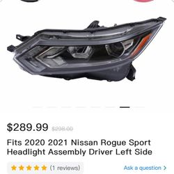 2020-2021 Nissan Rogue Sport Halogen Headlight Assembly Both Driver And Passenger Side