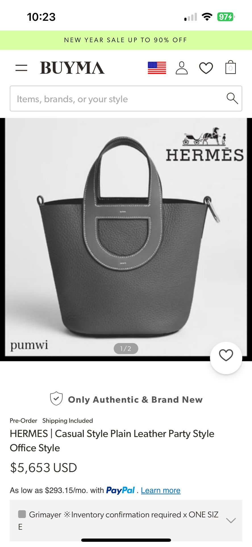 Hermes Purse Brand New