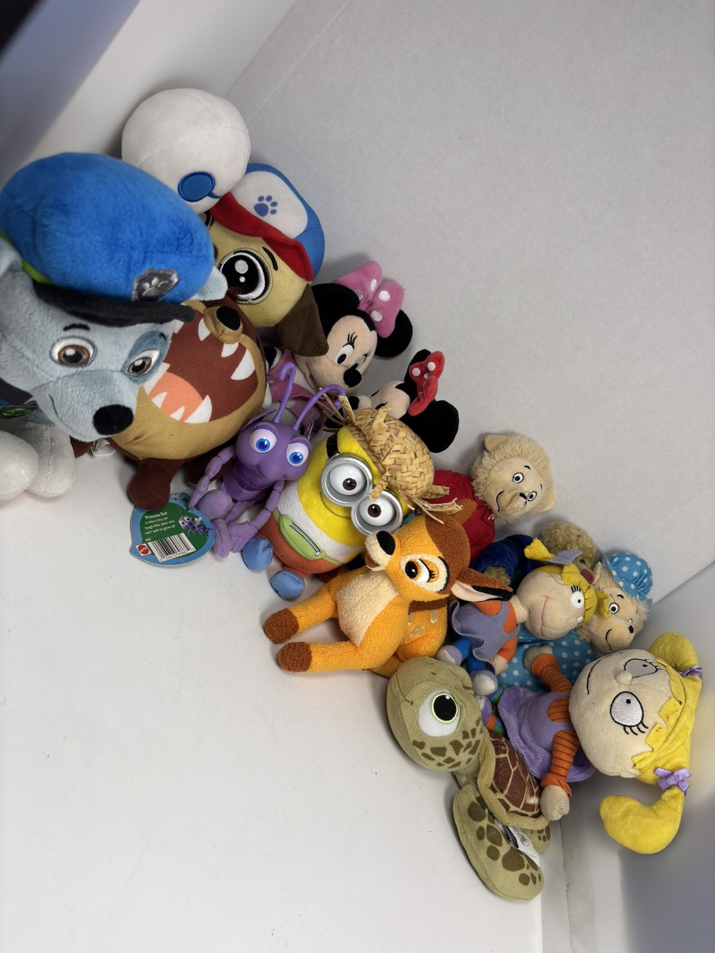 Bulk Plush Stuffed Animals Lot Disney Rugrats Tazz Paw Patrol Minion Bugs Life