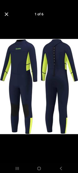 Kids Wetsuit Boys Girls 3mm Neoprene Back Zip Wet Suits Toddler Youth size 6 beach summer surf sun
