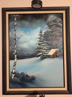 Bob Ross "Grubb" oil painting