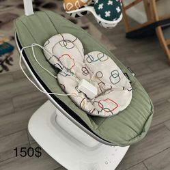 4moms MamaRoo Multi-Motion Baby Swing, Bluetooth Enabled with 5 Unique Motions, Birch
