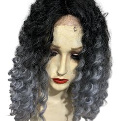 Deep Part Curly Lace Front Wig