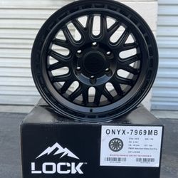 New Rims Lock Onyx All 4  Pick Up 17x9 Black Matte ⚠️✅
