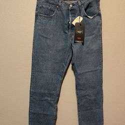 Levi’s, Women’s Blue Original Cropped High Rise Straight Leg Jeans, Size 32 NWT
