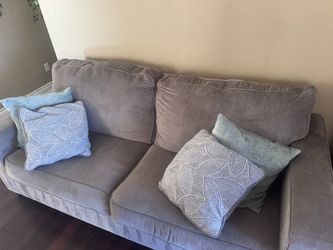 Gray Fabric Two-Seat Sofa