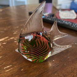 Glass Fish Paperweight