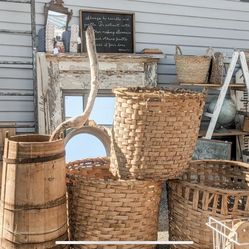 French Antiques- baskets,decor, Mantels 