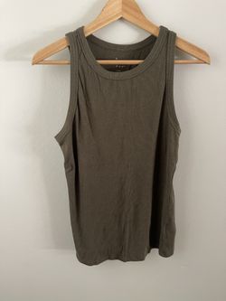 Dark Green Women's Tank Top, Size L