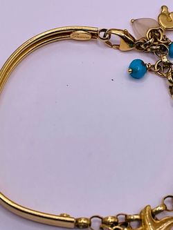 18kt gold charm bracelet