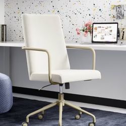 NEW ergonomic Office Desk Chair - Gold / Cream Velvet