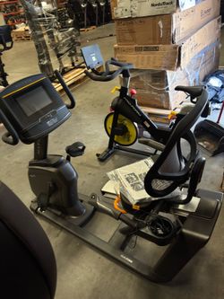 Matrix Commercial Gym Recumbent with screen and steel frame