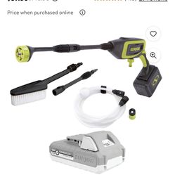 Sun Joe 24V Cordless Power Cleaner Kit, 350-PSI, 0.6- GPM, 2.0-Ah Battery & Charger